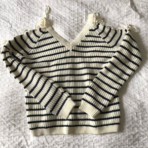 Pacsun stripe sweater with shoulder details